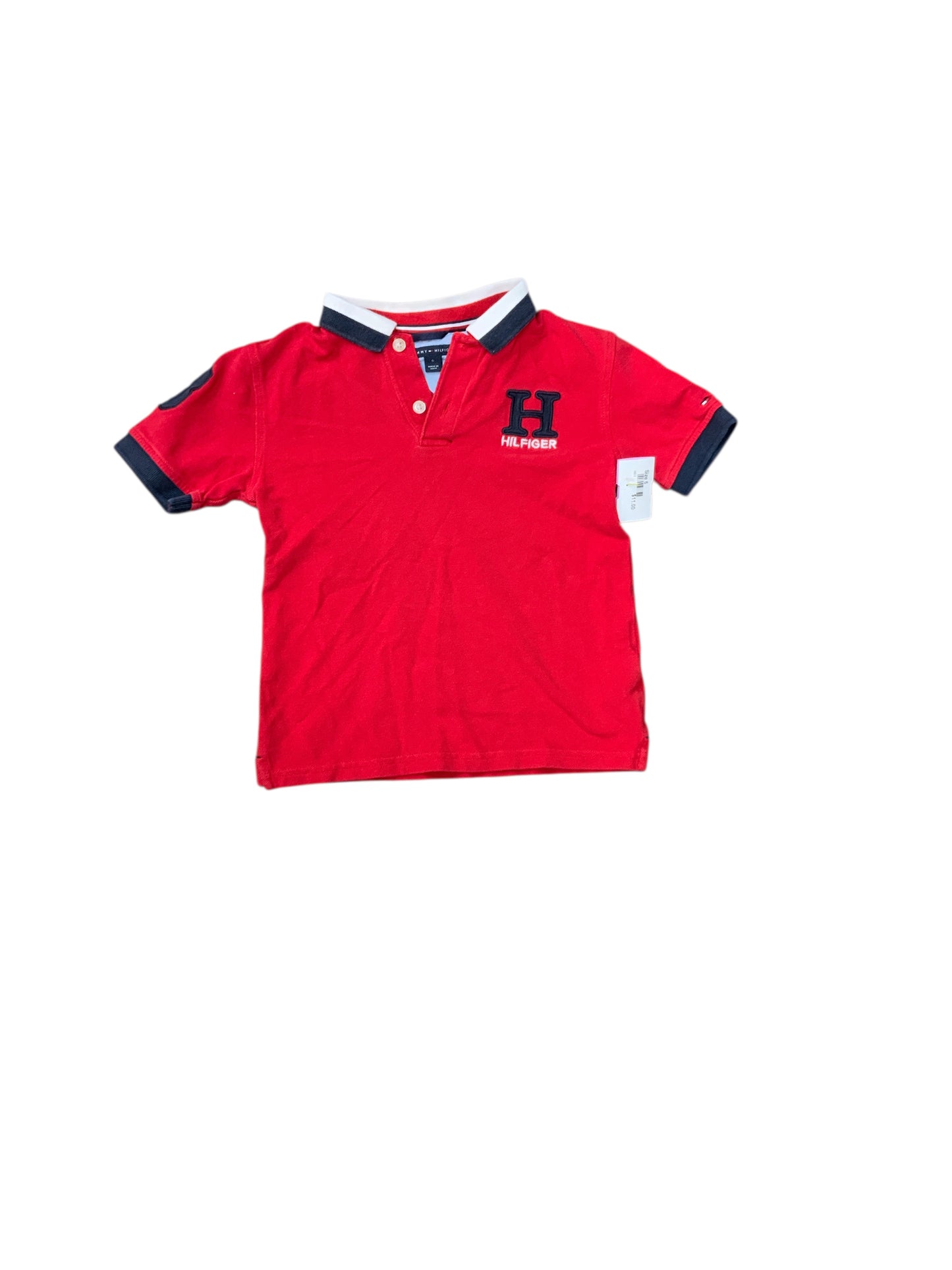 Tommy Hilfiger (B) Red Youth Size 6 Boys SSTop