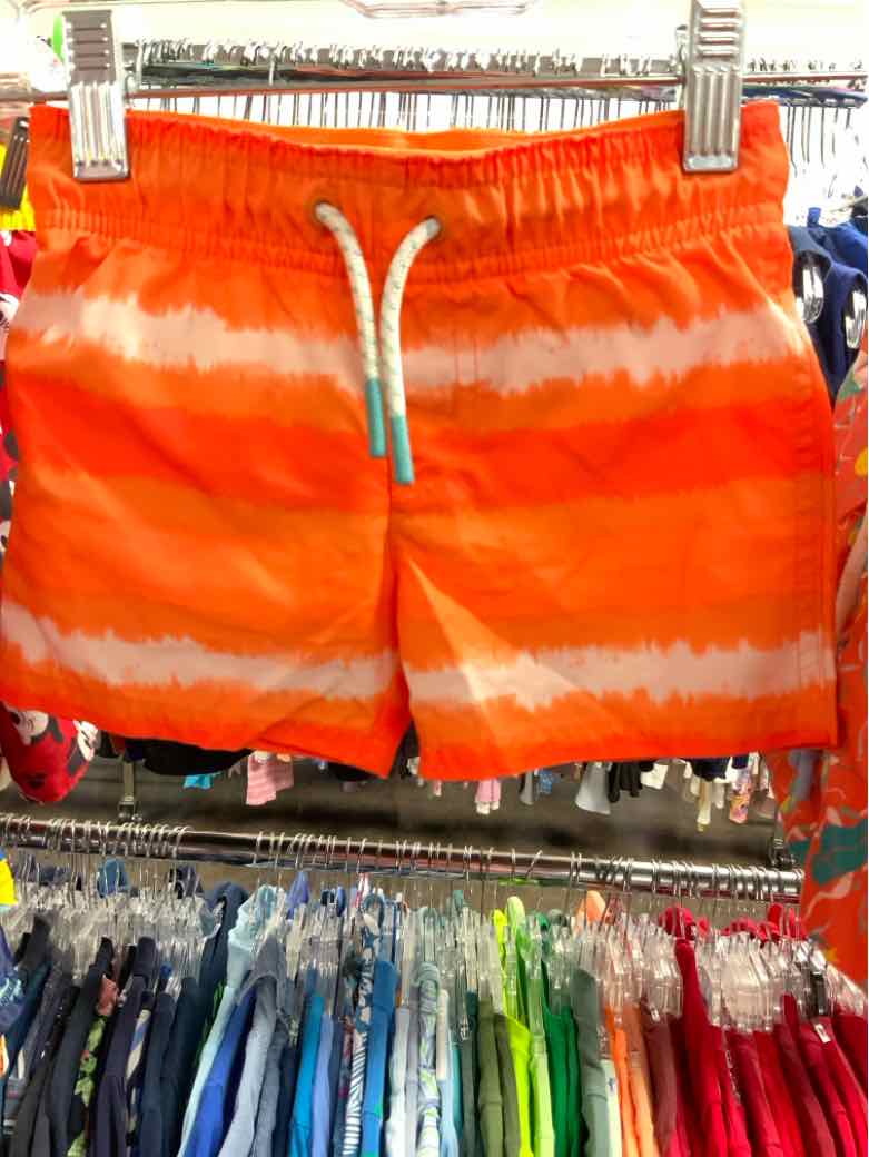 Cat and Jack (D) Orange Infant Size 12 MO Boys SwimTrunks