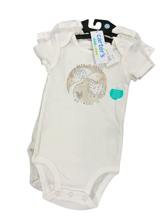 Carters (C) White Infant Size 6 MO Boys 3PC Casual
