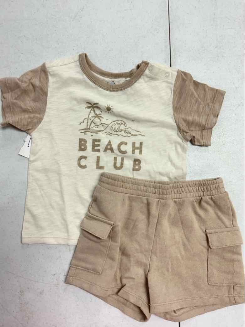 cloud island Brown Infant Size 24 MO Boys 2PC Casual