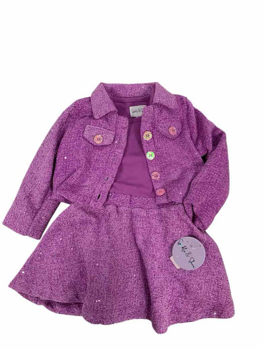 SPARKLE & SHINE Purple Toddler Size 4 Girls 2PCCasual