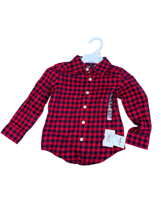 OshKosh BGosh Red Toddler Size 2T Boys ButtondownLS