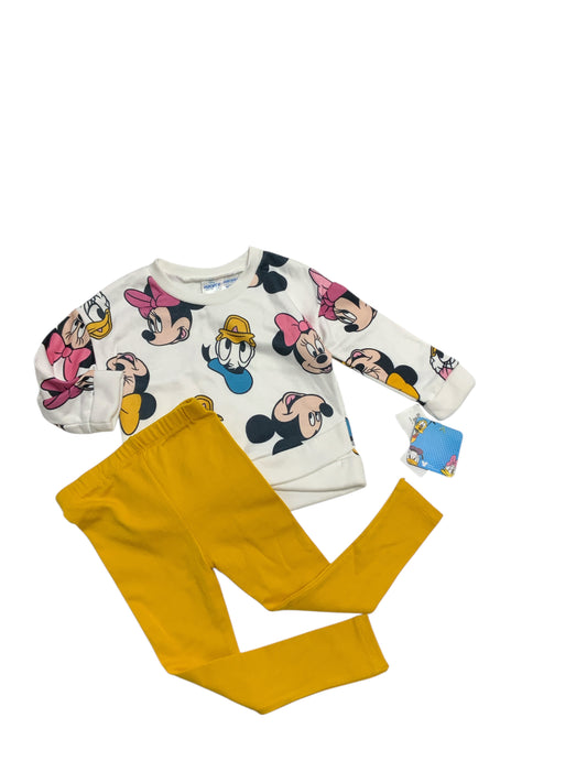 Disney Jr (D) White Infant Size 24 MO Girls 2PC Casual