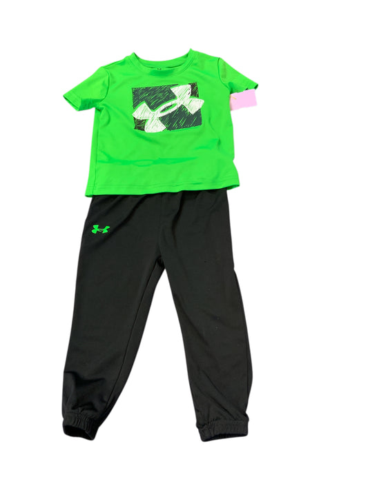 Under Armour (B) Green Infant Size 18 MO Boys 2PC Athletic Short Suit