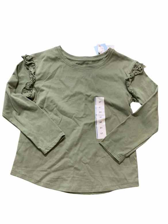 Cat and Jack (D) Olive Toddler Size 5 Girls LSTop
