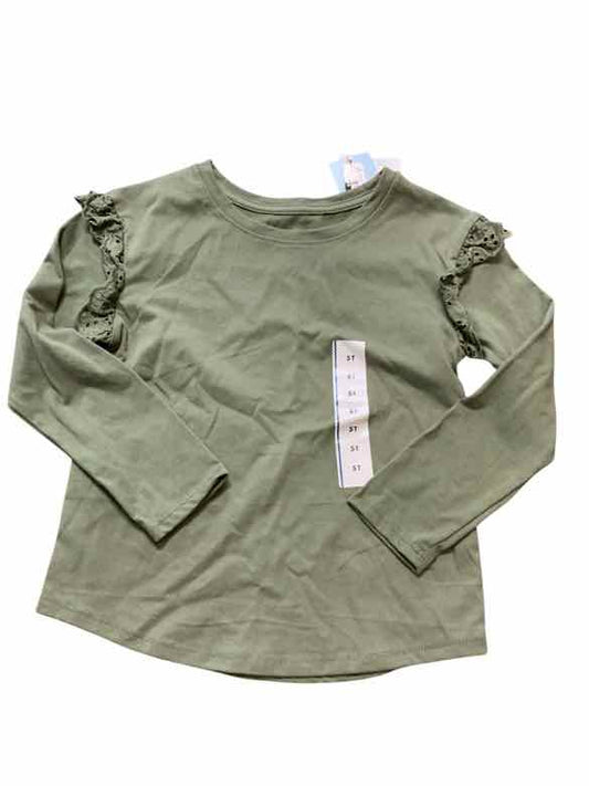Cat and Jack (D) Olive Toddler Size 5 Girls LSTop