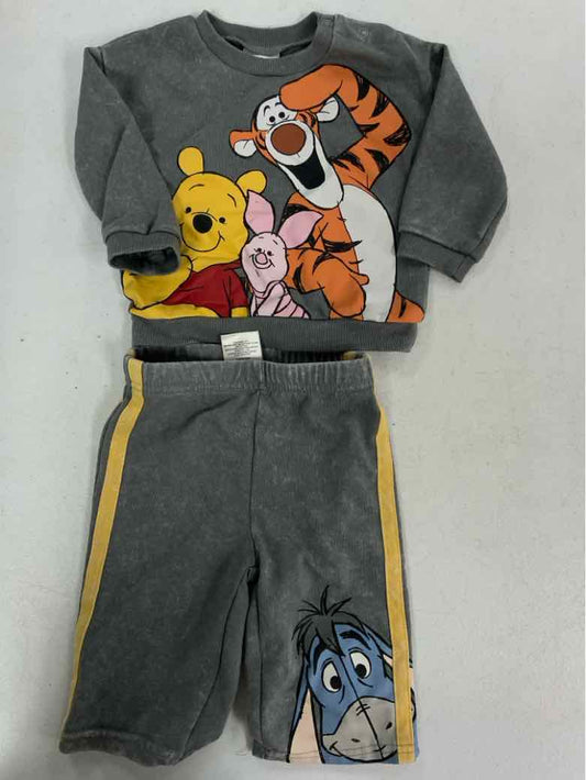 Disney Babies (C) Gray Infant Size 9 MO Boys 2PC Casual