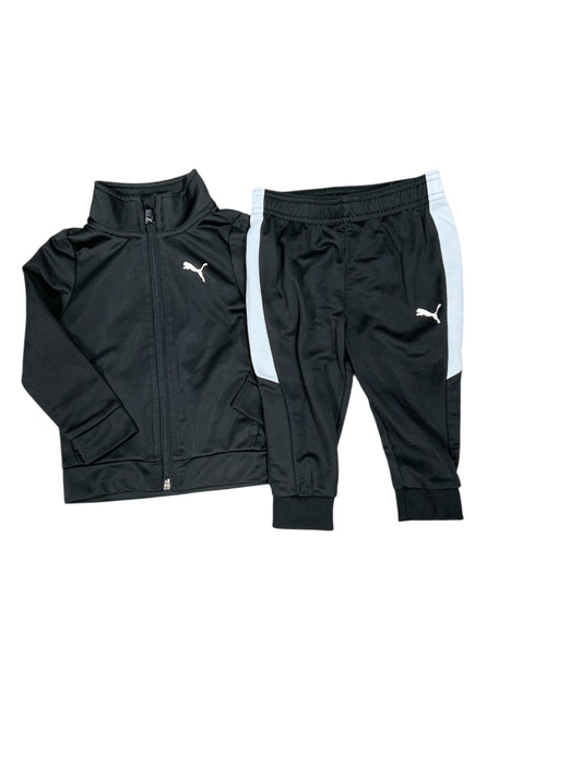 Puma (B) Black Infant Size 12 MO 2PC Athletic Pant Suit