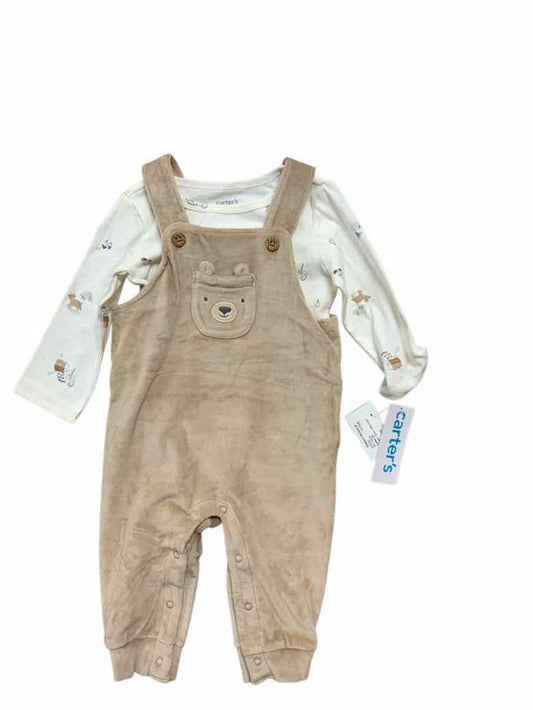Carters (C) Brown Infant Size 9 MO Boys 2PC Casual