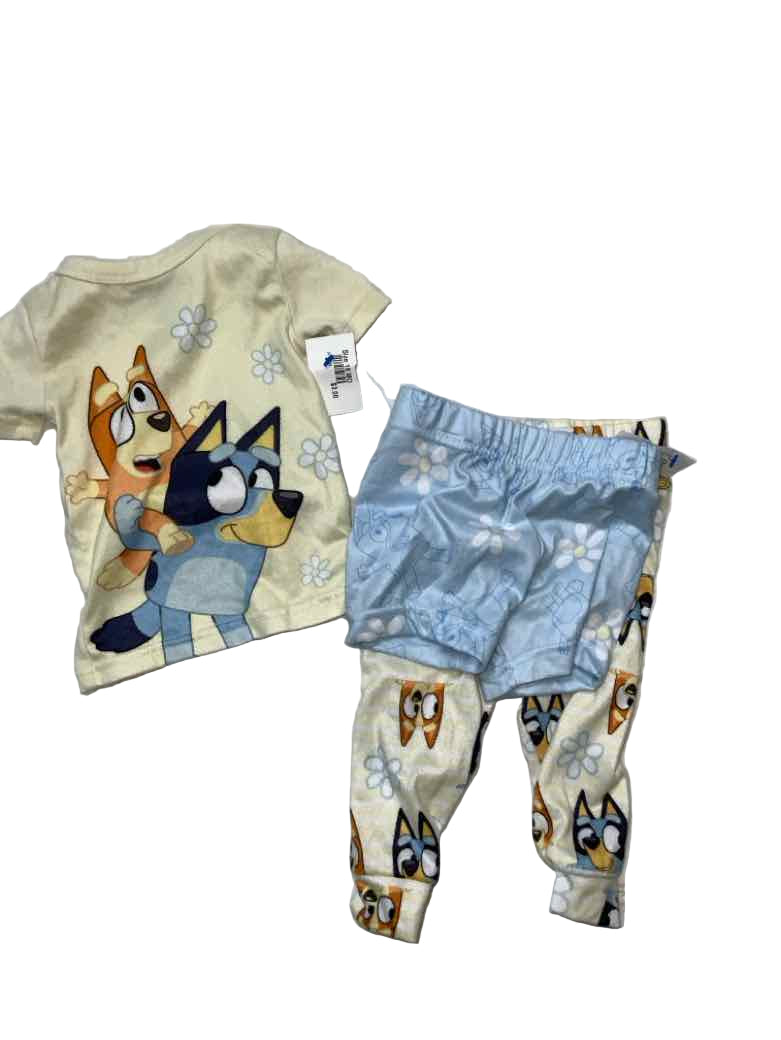 BLUEY Yellow Infant Size 18 MO Girls 3PCSleepwear