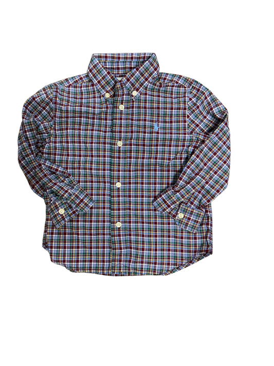 Ralph Lauren (A) Red Infant Size 24 MO Boys ButtondownLS