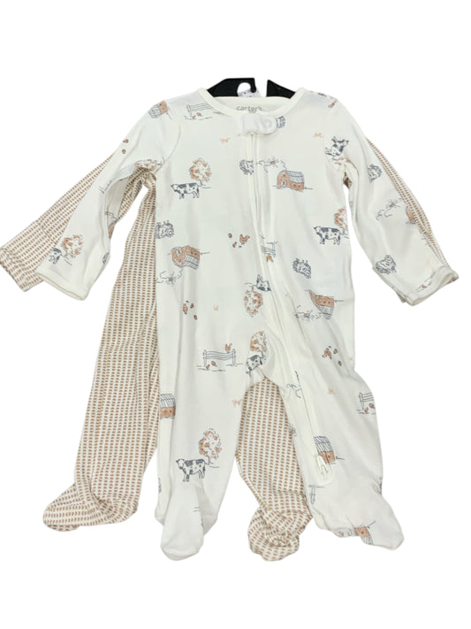 Carters (C) White Infant Size 3 MO Boys 2PC Athletic Pant Suit