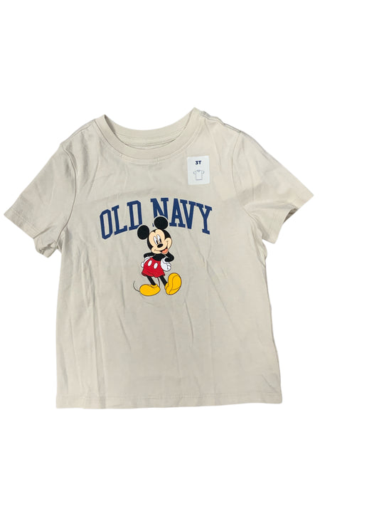 Old Navy (C) Cream Toddler Size 3T Boys SSTop