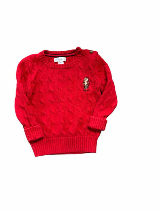 Polo Ralph Lauren (A) Red Infant Size 18 MO Boys SweaterLight