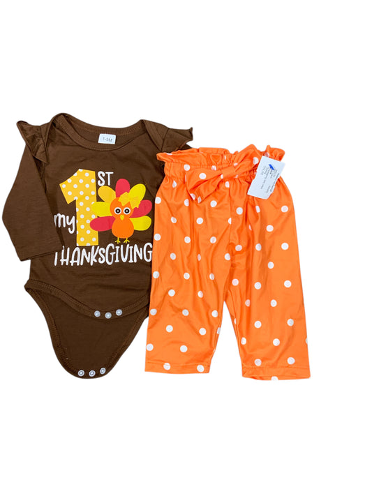 SHEIN Thanksgiving Infant Size 3 MO Girls 3PC Casual