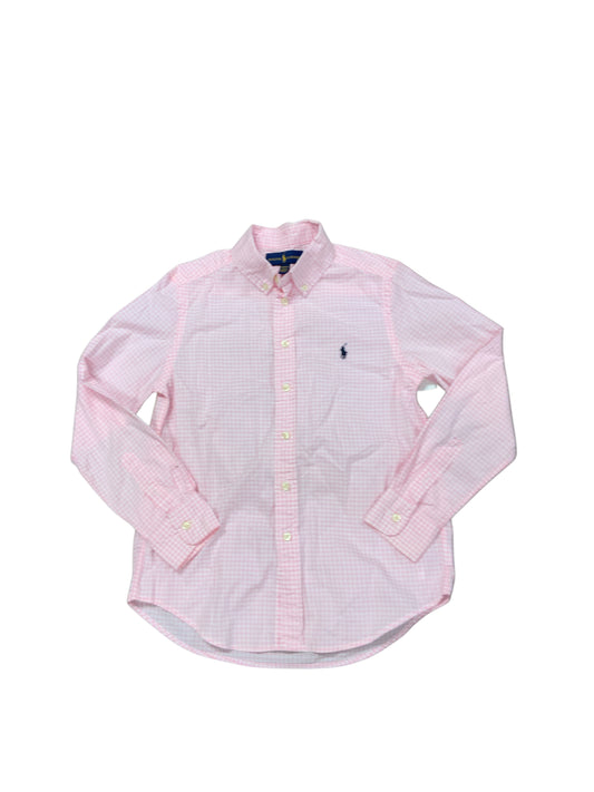 Ralph Lauren (A) Pink Youth Size 12 Girls ButtondownLS