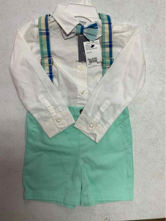 Crown & Ivy (D) Blue Infant Size 24 MO Boys 2PC Casual