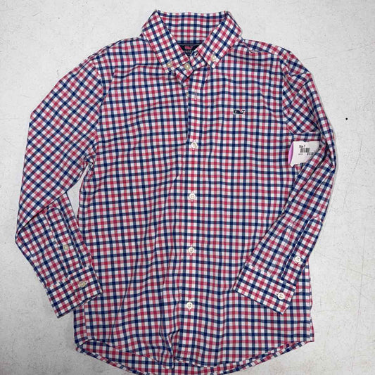 Vineyard Vines (A) Blue Youth Size 7 Boys ButtondownLS