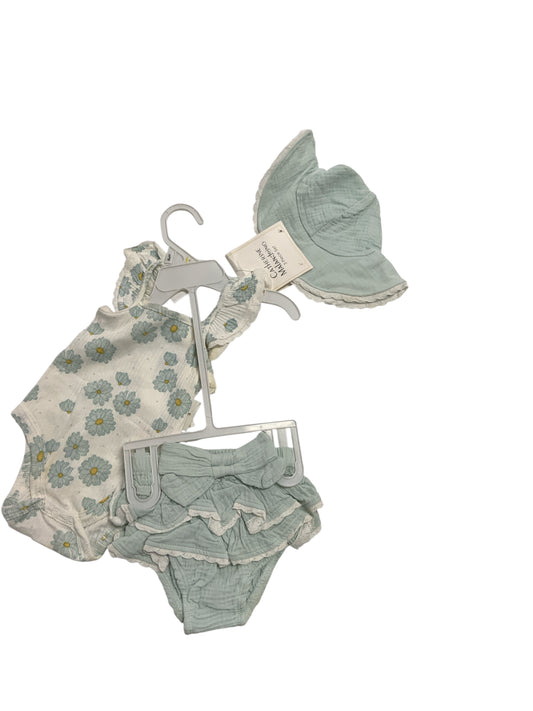 Catherine Maladrino (D) Blue Infant Size 6 MO Girls 3PC Casual