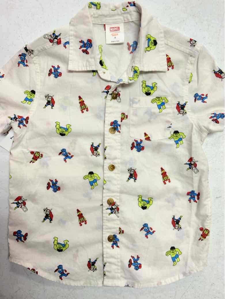 Jumping Beans (D) White Toddler Size 4 Boys ButtondownSS