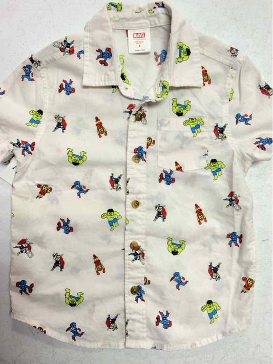 Jumping Beans (D) White Toddler Size 4 Boys ButtondownSS