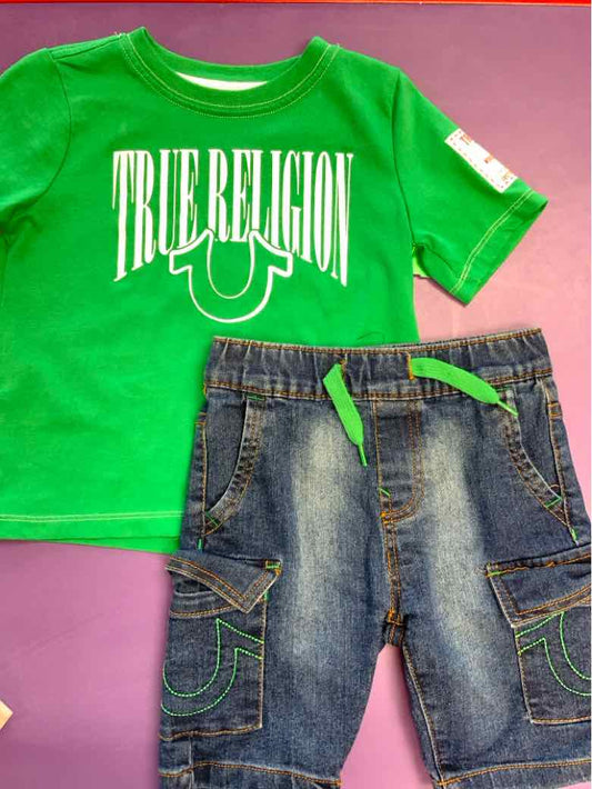 True Religion (A) Green Toddler Size 4 Boys 2PCCasual