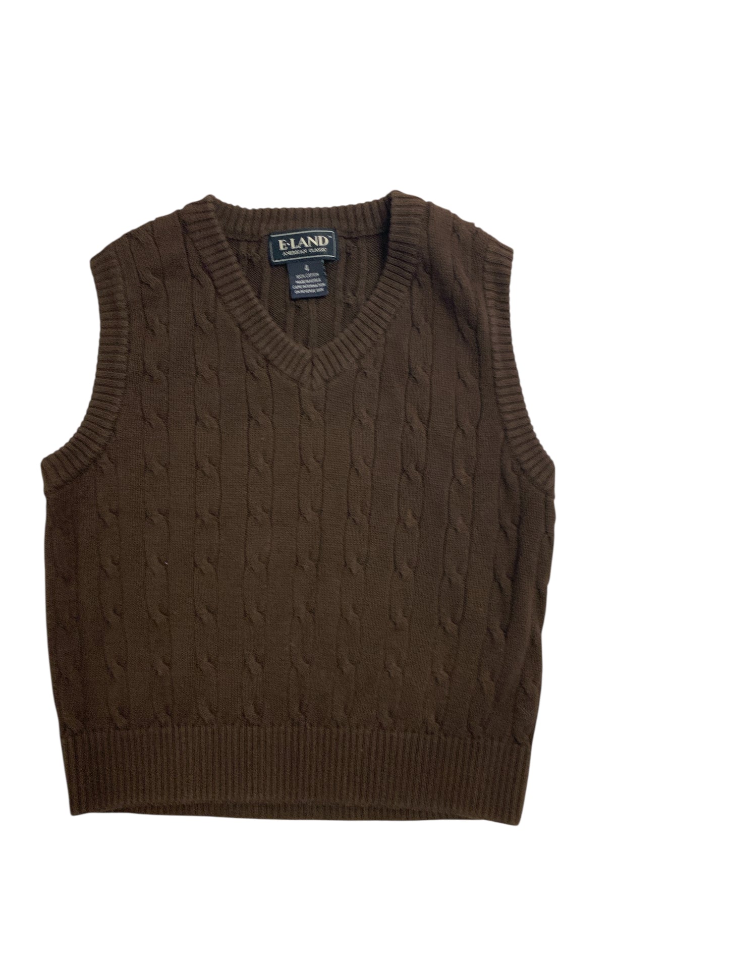 E Land (B) Brown Toddler Size 4 Boys TopVest
