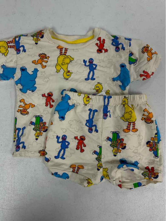 Sesame Street (D) Cream Infant Size 18 MO Boys 2PC Casual