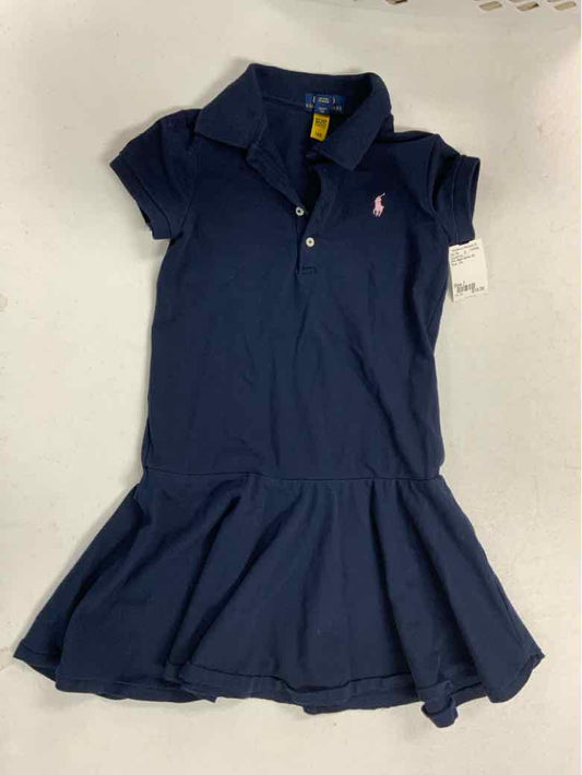Polo Ralph Lauren (A) Navy Youth Size 7 Girls CasualDress