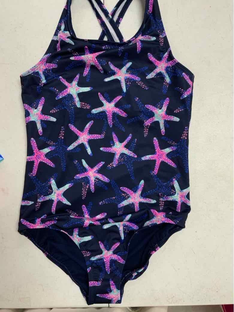 lands end Navy Youth Size 10-12 Girls 1PCSwimwear