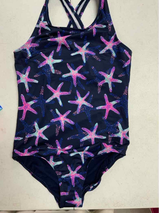 lands end Navy Youth Size 10-12 Girls 1PCSwimwear