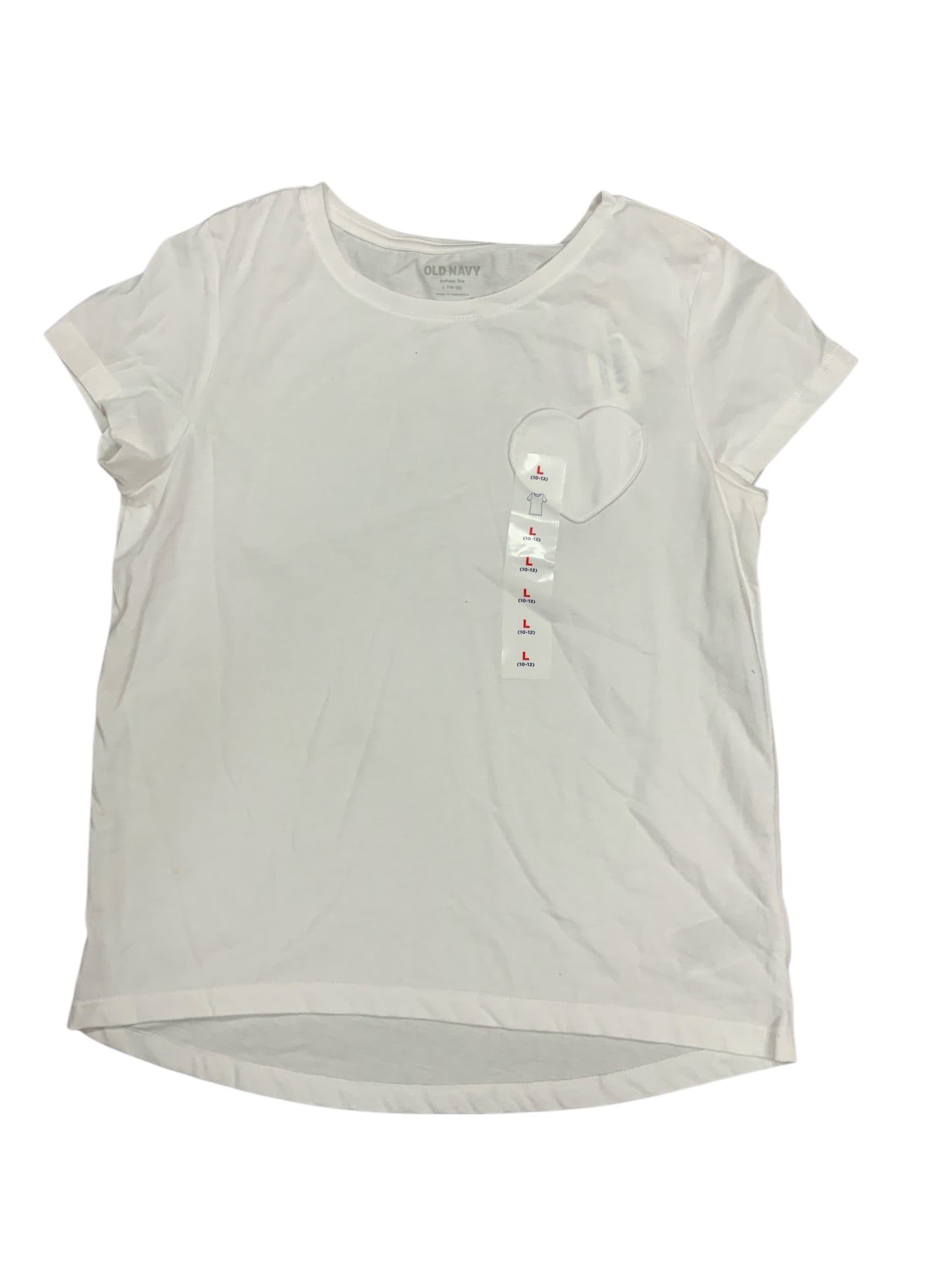 Old Navy (C) White Youth Size 12 Girls SSTop