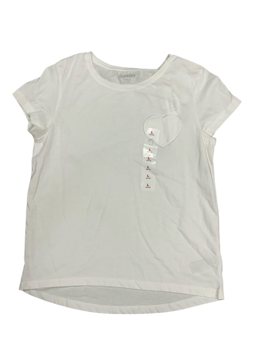 Old Navy (C) White Youth Size 12 Girls SSTop