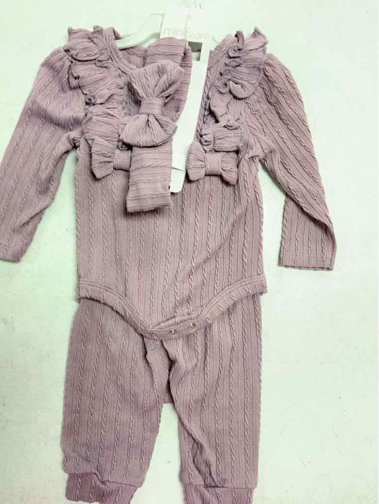MINI BEAN Purple Infant Size 9 MO Girls 3PC Casual