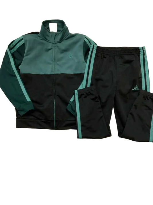 Adidas (B) Green Youth Size 6 Boys 2PCAthleticPantSuit