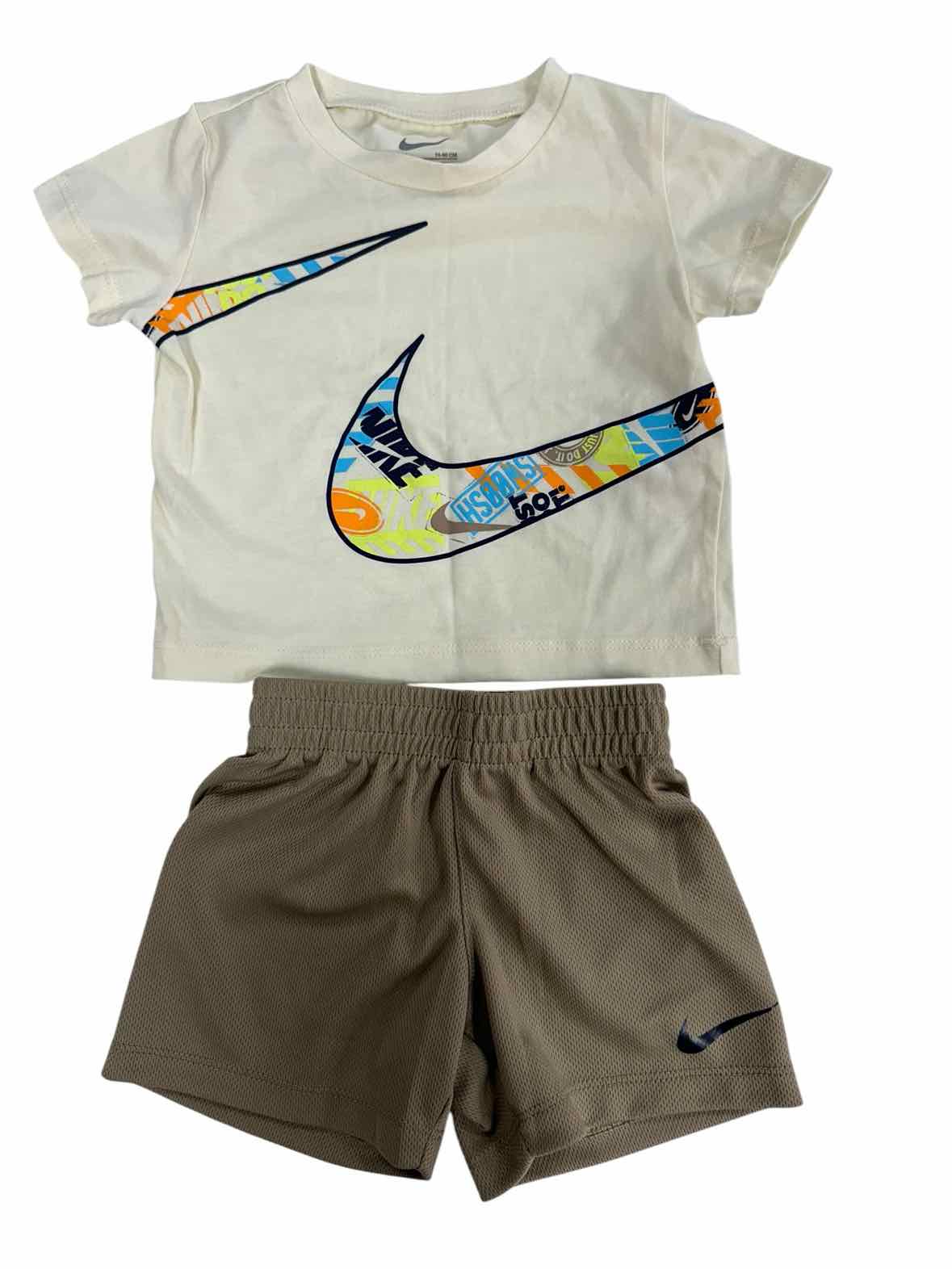 Nike (B) Cream Infant Size 12 MO Boys 2PC Casual