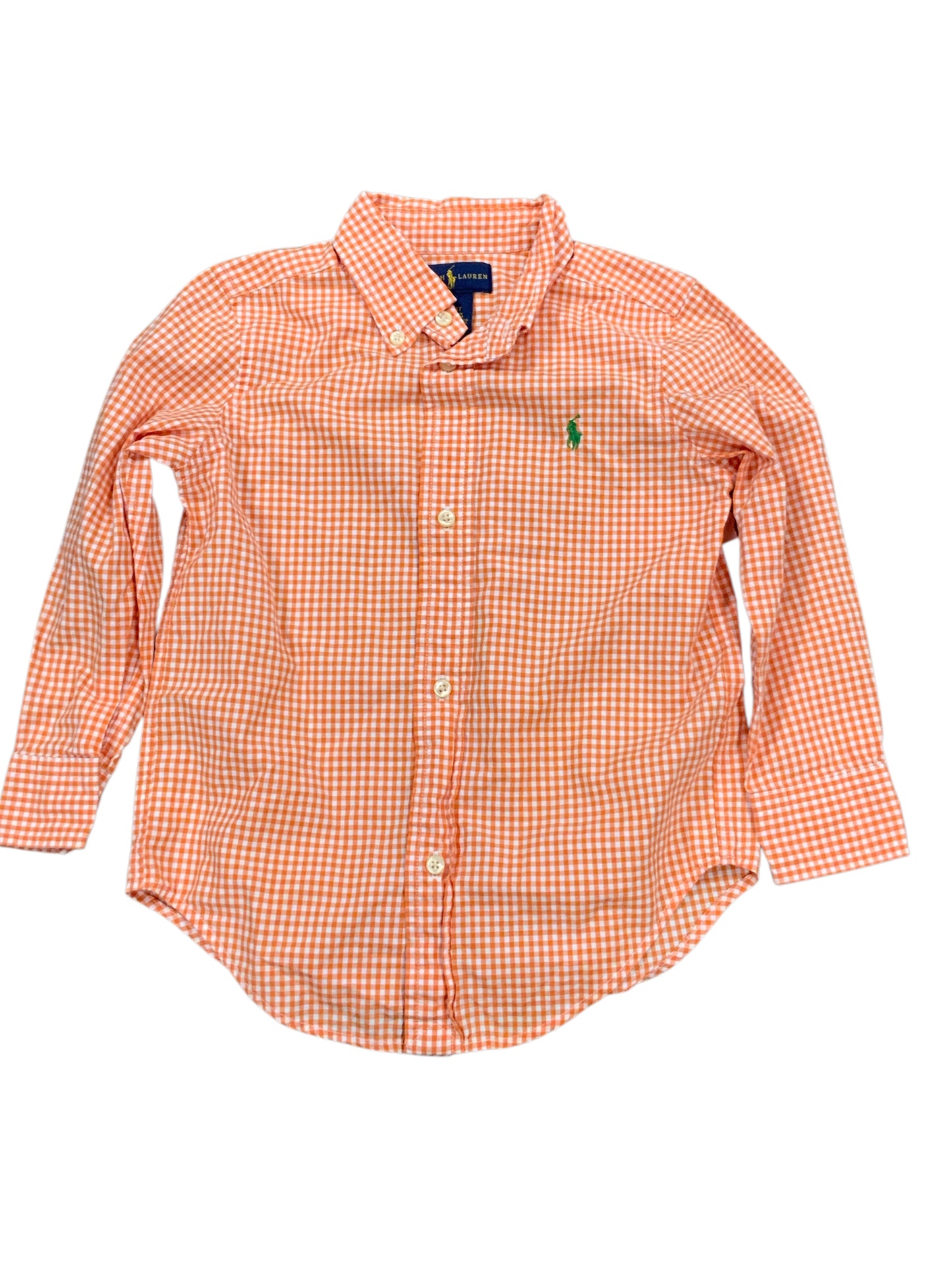 Ralph Lauren (A) Orange Toddler Size 3T Boys ButtondownLS