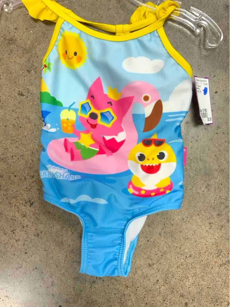 pinkfong Yellow Infant Size 12 MO Girls 1PCSwimwear