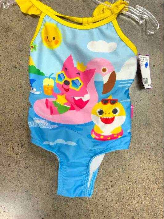 pinkfong Yellow Infant Size 12 MO Girls 1PCSwimwear