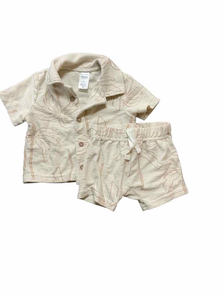 Carters (C) Cream Infant Size 6 MO Boys 2PC Casual