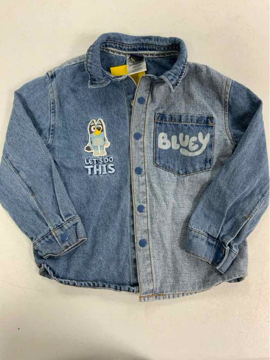 BLUEY Blue Toddler Size 4T Girls Jacket Denim