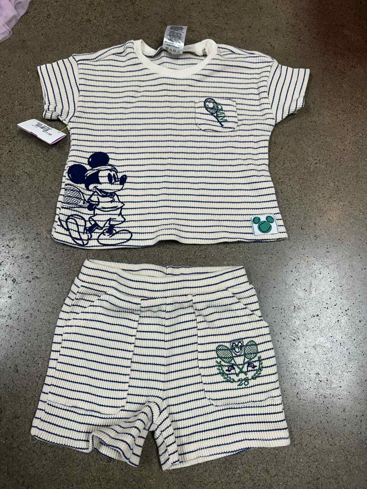 Disney (B) Cream Infant Size 18 MO Boys 2PC Casual