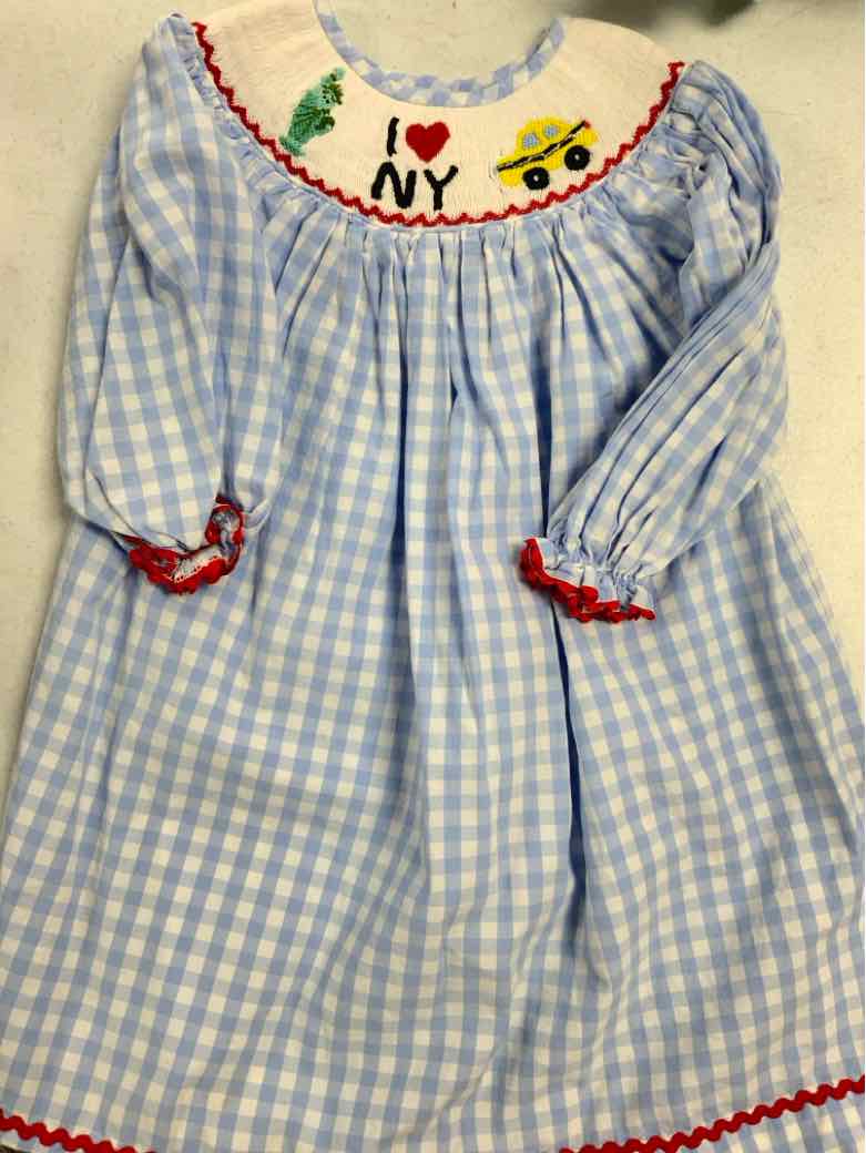 THE SMOCKED KIDS Blue Toddler Size 3T Girls CasualDress