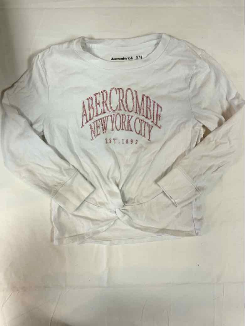 Abercrombie (C) White Youth Size 6 Girls LSTop