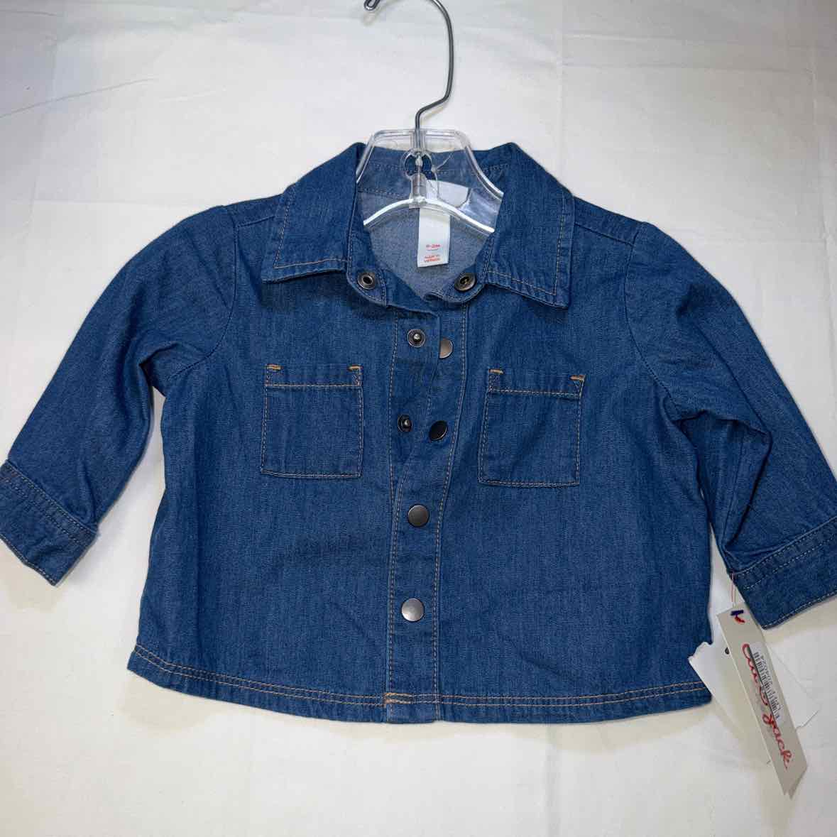 Cat and Jack (D) Blue Infant Size 0-3 MO Boys ButtondownLS
