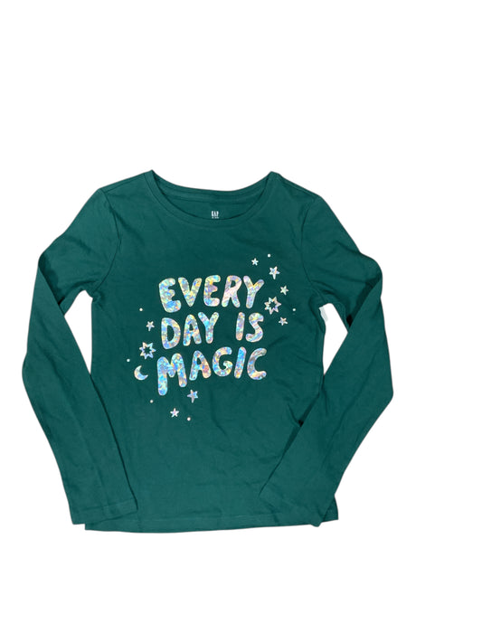 Gap Kids (B) Green Youth Size 8 Girls LSTop
