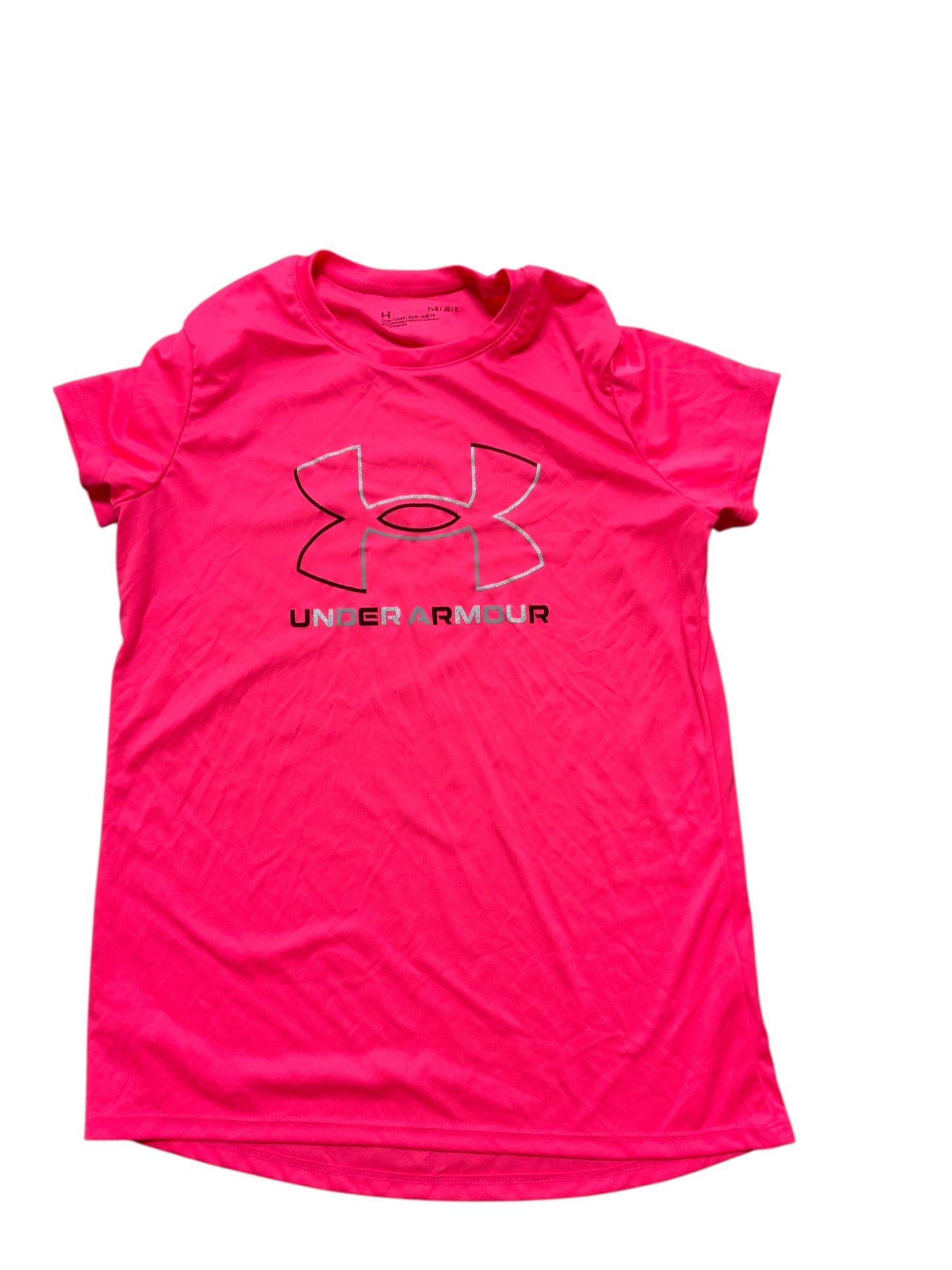 Under Armour (B) Pink Youth Size 12 SSTop