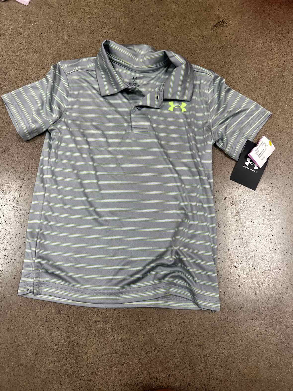 Under Armour (B) Gray Youth Size 7 Boys Polo