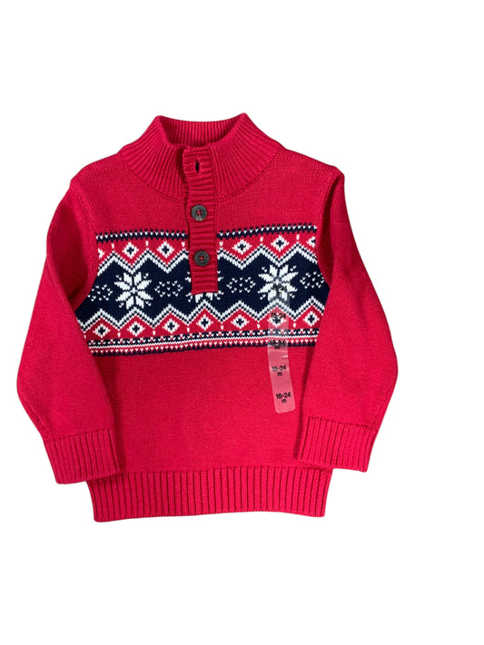 Children's Place (D) Red Infant Size 24 MO Boys LSTop