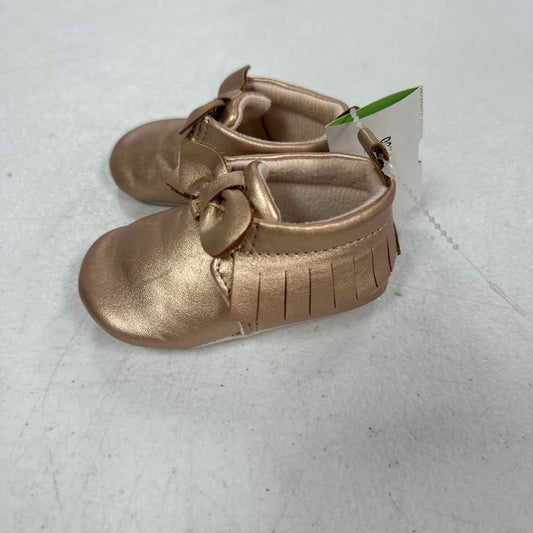 no  brand Gold Infant Shoe Size 3 (Infant) Girls Casual Shoes